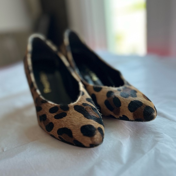 EUC VTG 70s Philip Joseph sz 38 calfskin leopard spring Caledonia Toronto - Picture 9 of 10